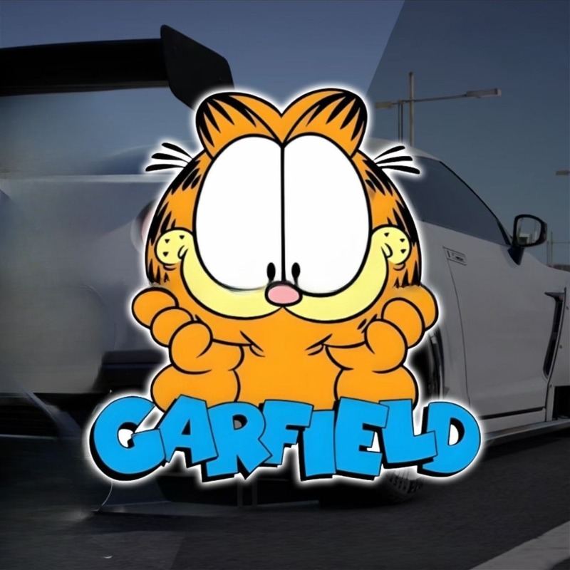 Car Accessories Sticker - Creative cartoon cute Garfield car stickers,