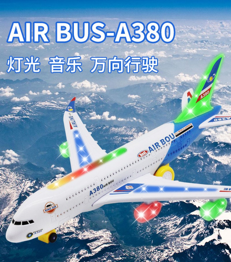 Car Accessories For Boys - A380 Aircraft Large Long Electric Model
