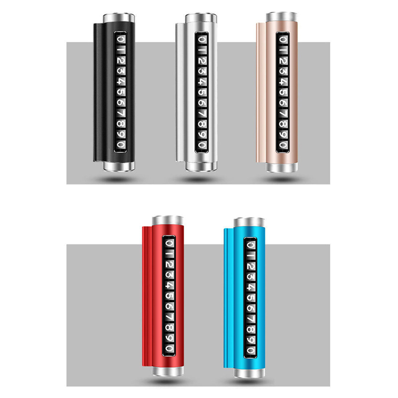 Car Accessories Sticker - Metal Car Temporary Parking Card Rotate