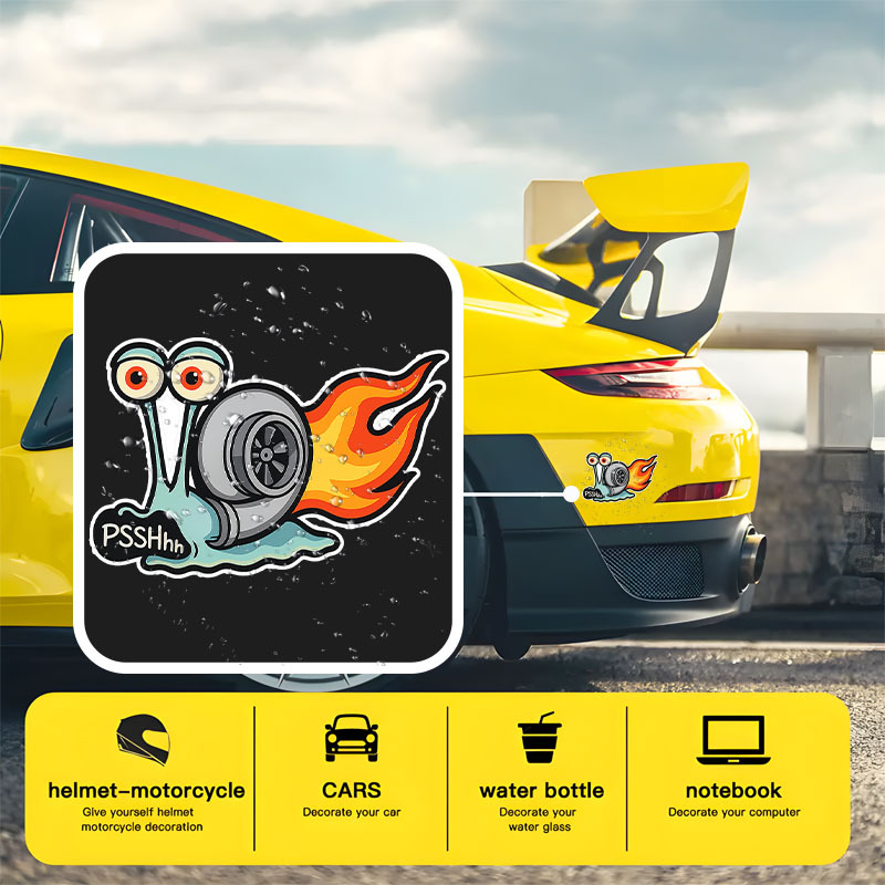 5pcs Fun Turbo Car Decal – Wat - Car Accessories Sticker review and price