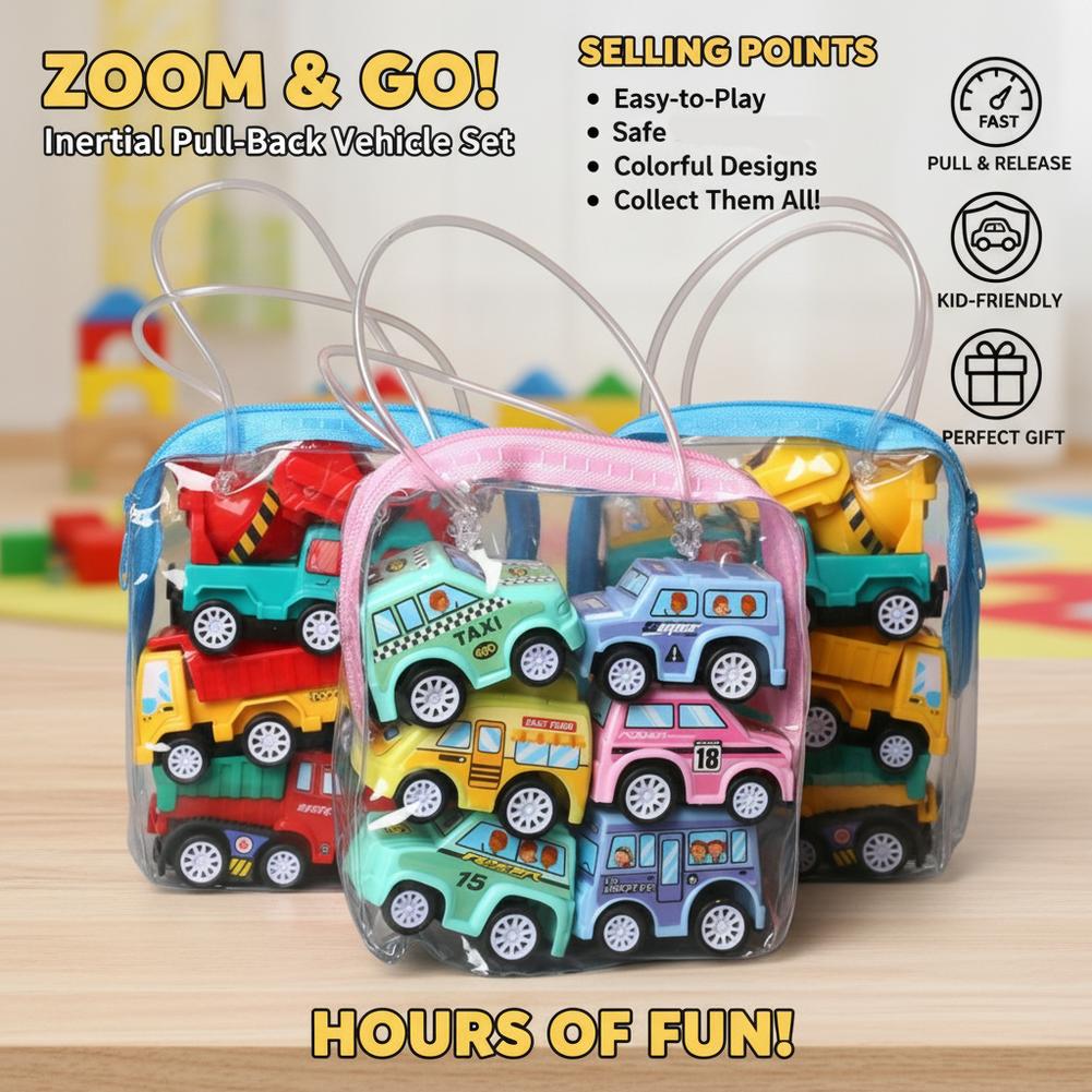 6pcs Car Model Toy Pull Back C - Car Accessories For Boys review and price