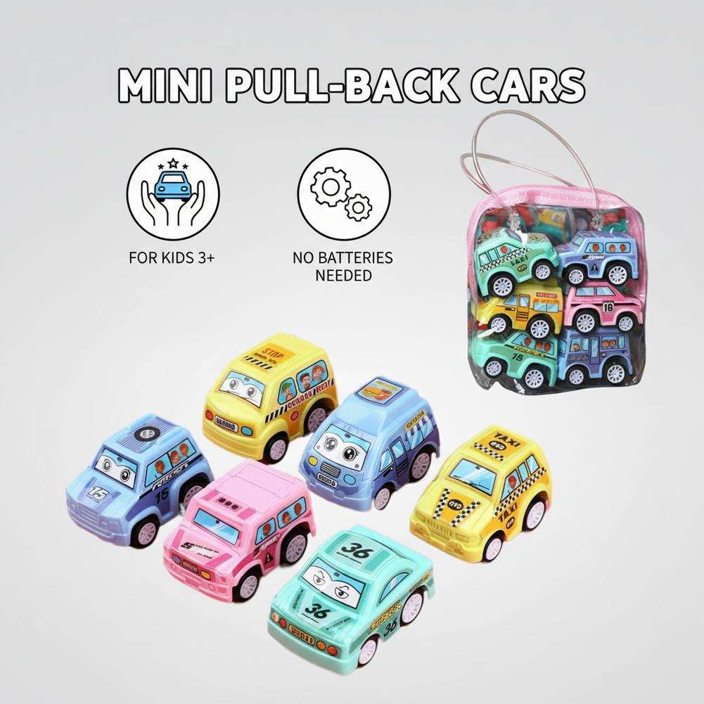 6pcs Car Model Toy Pull Back C - Car Accessories For Boys review and price