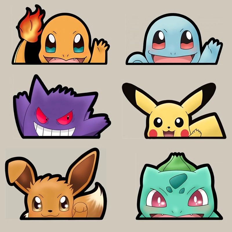 Pokémon car window sticker, Po - Car Accessories Sticker review and price